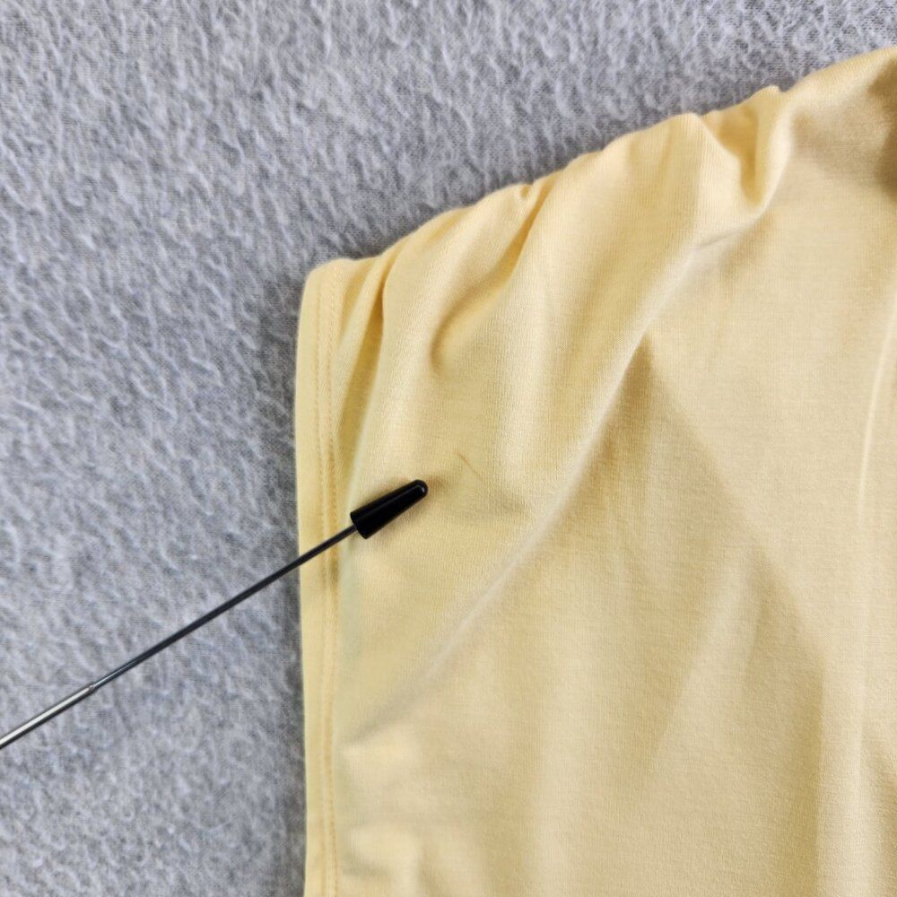 Athleta Light Yellow Short Sleeve Draped Tee - Picture 7 of 14